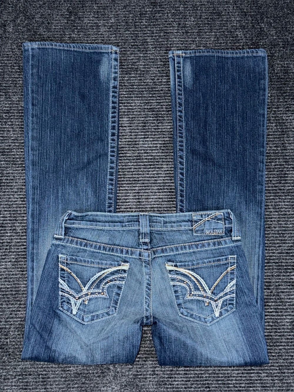 Big Star Sweet Boot Ultra Low Rise Jeans Women’s 27 R (28x32) y2k vintage